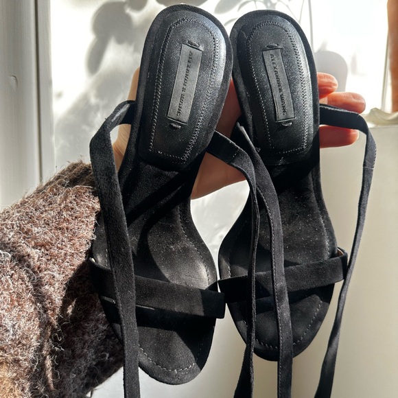 Alexander Wang Evie Suede Wrap Around Sandals size 37 - Picture 4 of 14